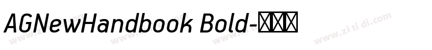 AGNewHandbook Bold字体转换